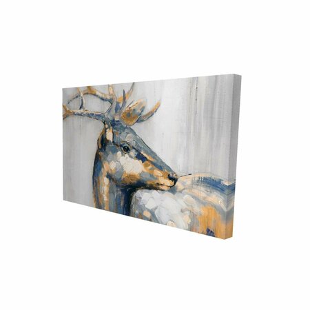 FONDO 20 x 30 in. Golden Deer-Print on Canvas FO2790343
